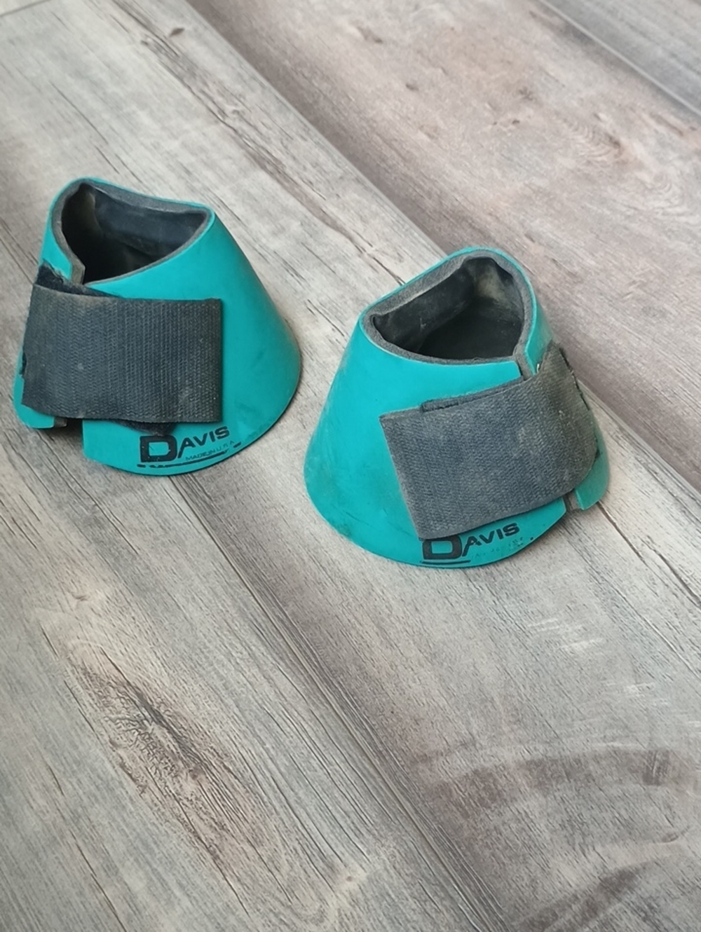 Davis Teal Bell Boots for Horses - Protective Hoof Covers